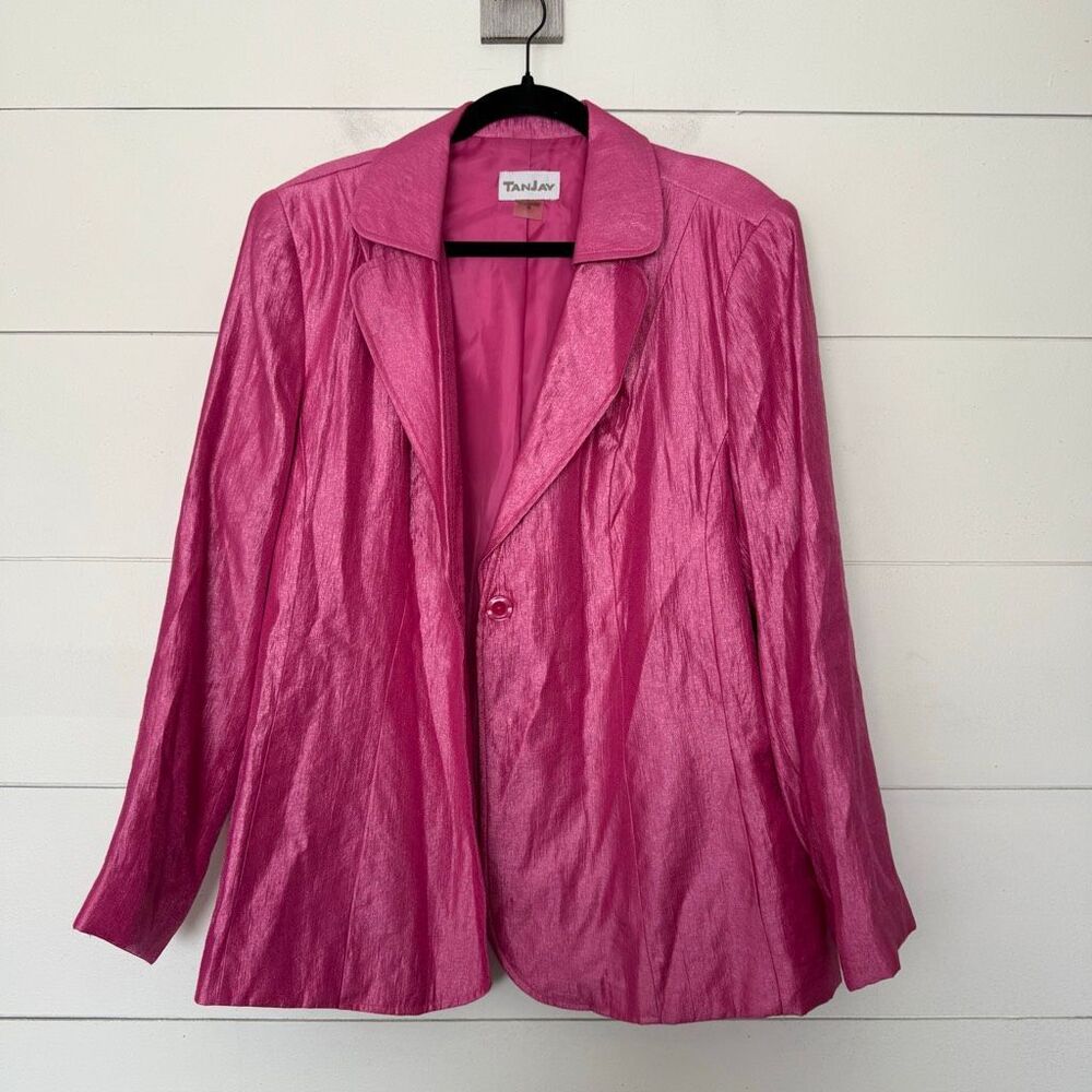 Tanjay Women’s 18 Pink Blazer Jacket Plus Size